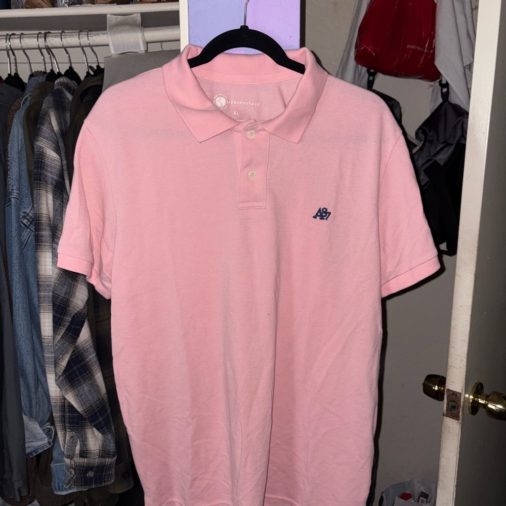 Aeropostale Pink Polo Shirt for Men